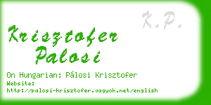 krisztofer palosi business card